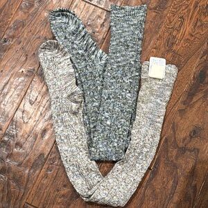 FREE PEOPLE WAY OVER THE KNEE SOCK - ONE SIZE 5-10 - 2 COLORS